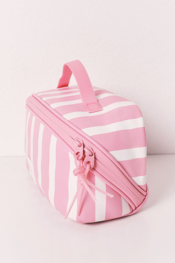 Women'secret Neceser mediano de rayas rosa rosa