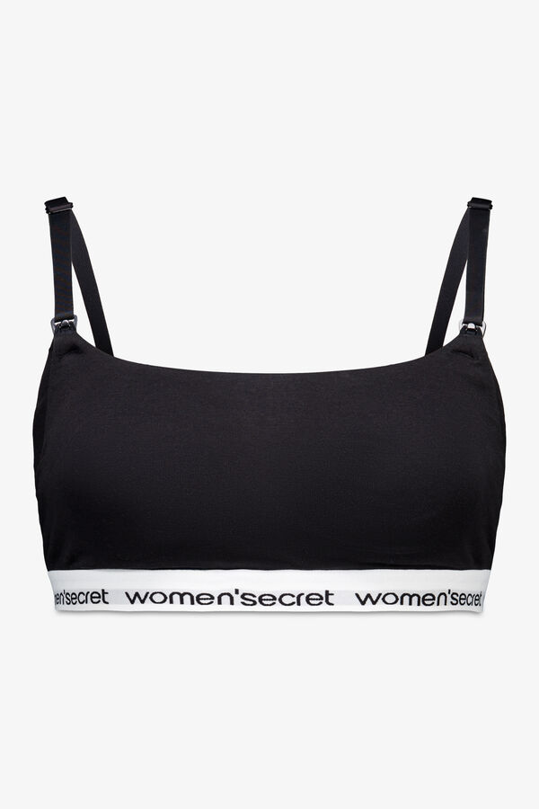 Women'secret LOVELY brasier de premamá de algodón negro negro