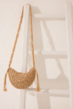 Womensecret Bolsa pequeña rafia café