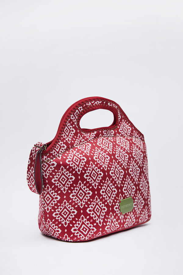 Womensecret Lonchera neopreno estampado carmín púrpura
