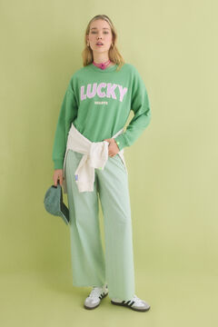 Womensecret Sudadera felpa algodón verde verde