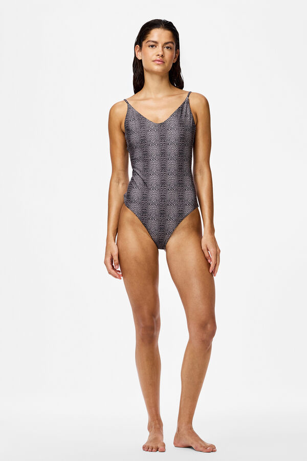 Pieces Traje de ba&ntilde;o de tirantes negro