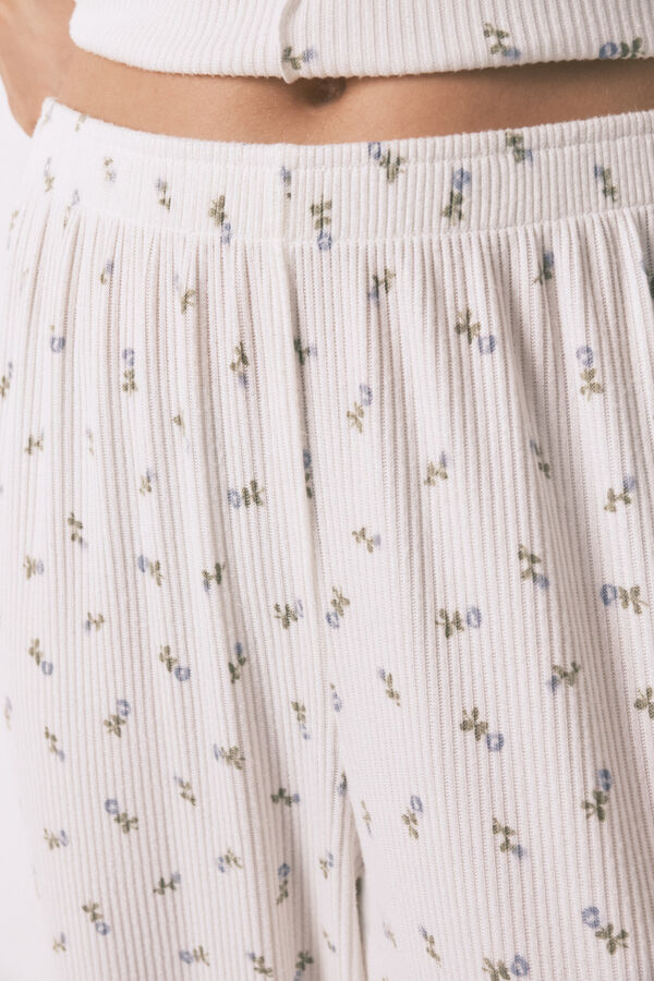 Women'secret Pijama larga Mafalda patchwork 100% algodón  marfil