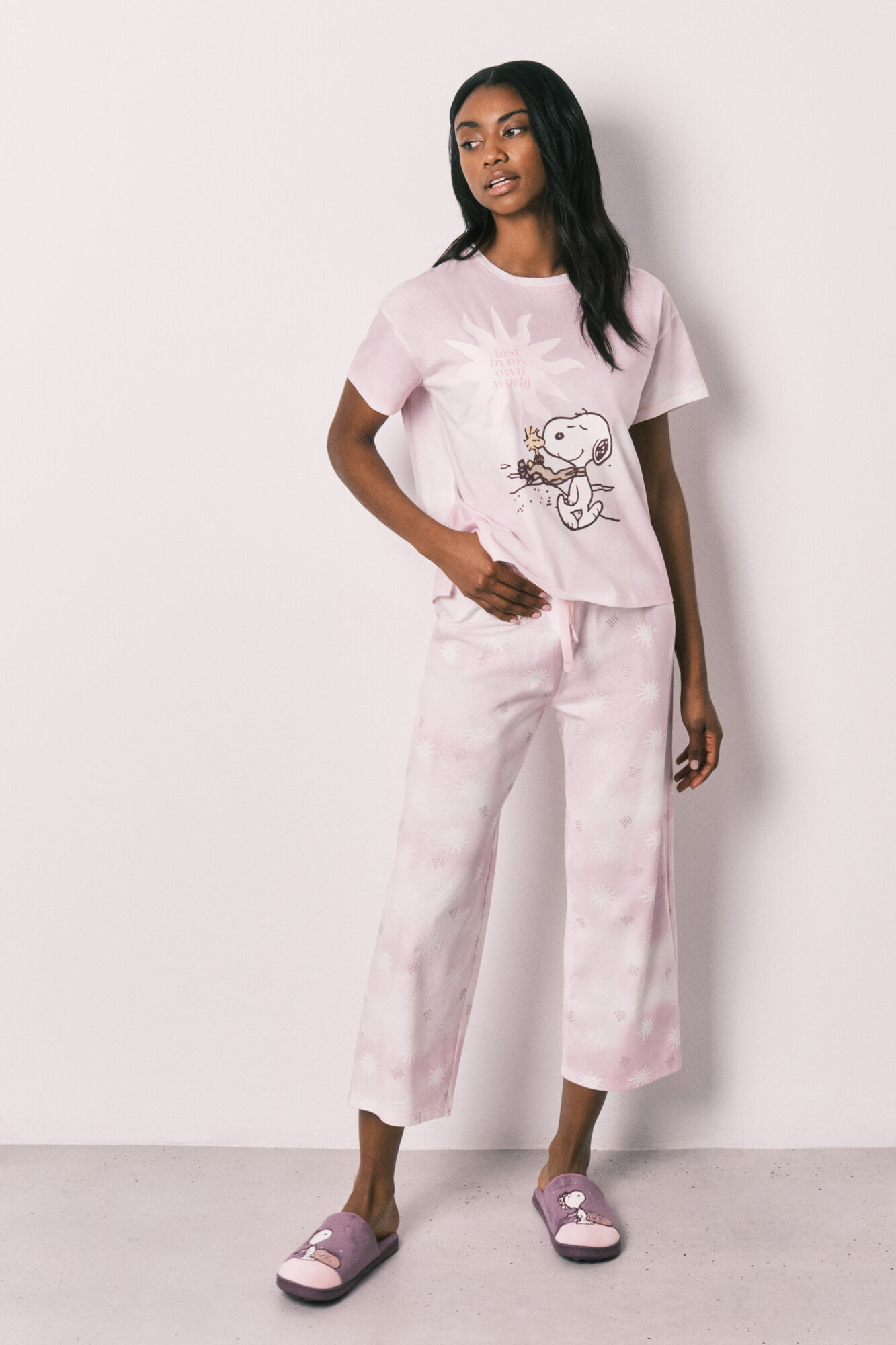 Women'secret Pijama capri Snoopy de algod&oacute;n