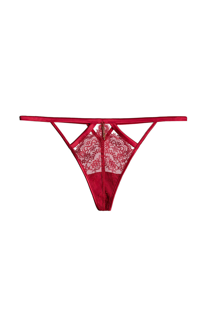 Tanga encaje saten rojo Panties de mujer WomenSecret MX
