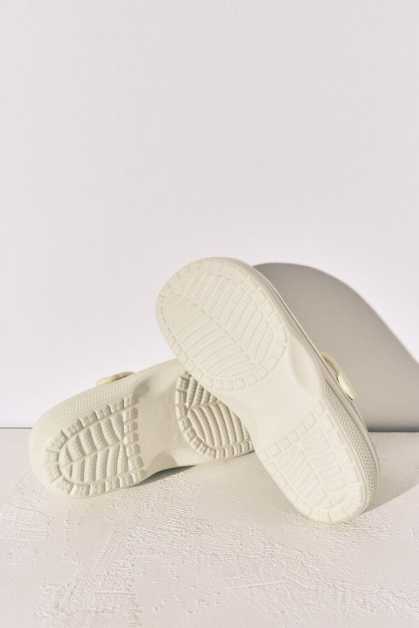Women'secret Pantunflas zueco de goma naranja blanco