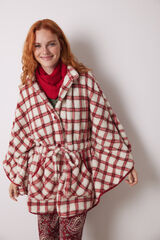 Womensecret Capa pelo suave estampado cuadros estampado