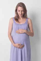 Women'secret Camis&oacute;n maternity de tirantes con encaje azul azul