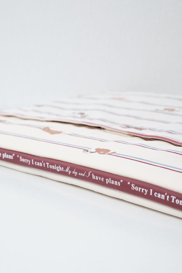 Women'secret Funda para laptop acolchada de perros blanco