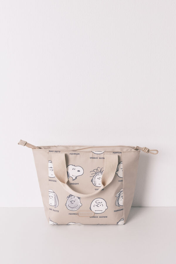 Women'secret Bolsa térmica beige para comida de Snoopy  nude
