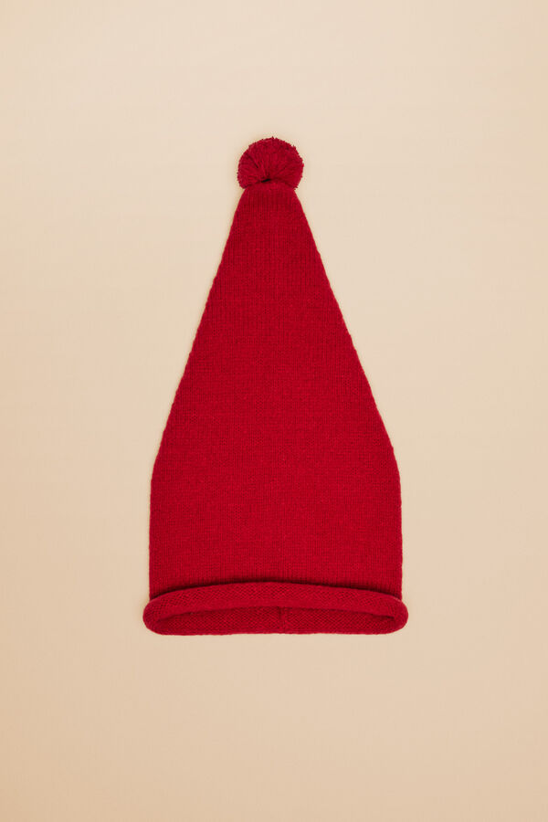 Womensecret Gorro con pompón rojo