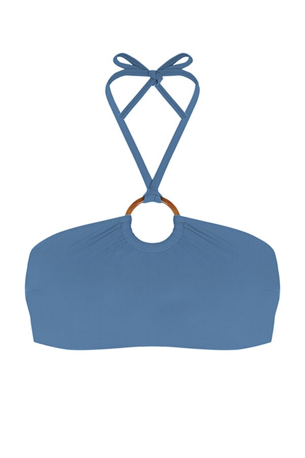 Womensecret Top bikini bandeau azul azul