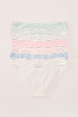 Womensecret Pack de 7 panties clásica de algodón con estampados variados estampado