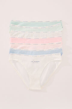 Womensecret Pack de 7 panties clásica de algodón con estampados variados estampado