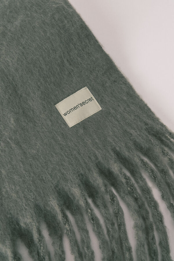Women'secret Bufanda mohair verde kaki