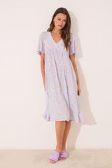 Womensecret Vestido midi con estampado de viscosa estampado