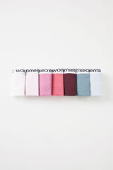 Womensecret Pack 7 panties clásicos algodón logo blanco