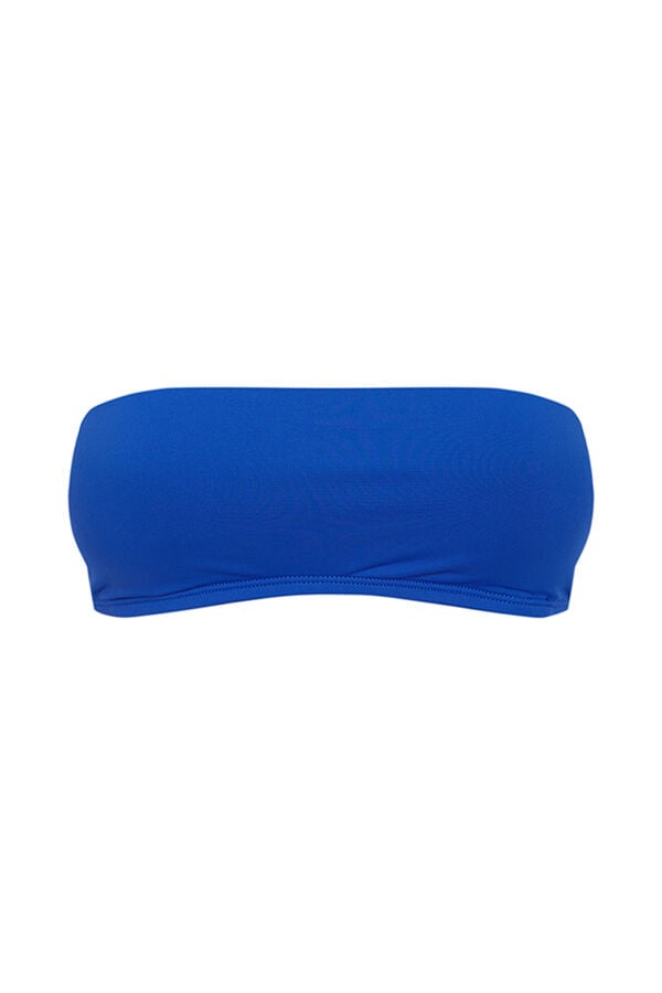 Womensecret Top bikini bandeau azul azul