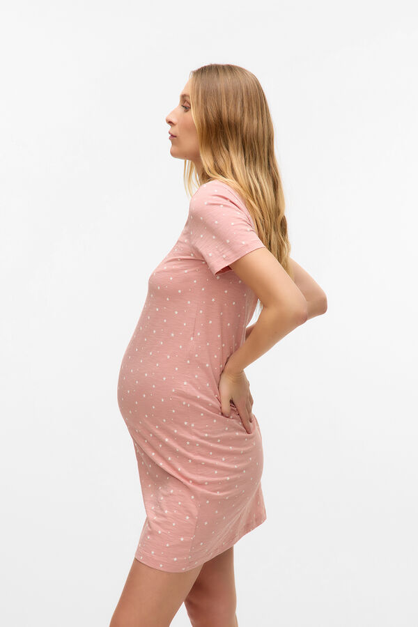 Mamalicious Camisón de premamá y lactancia rosa