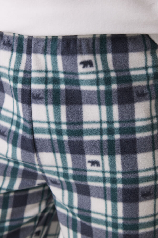 Womensecret Pijama larga hombre polar "Sierra Nevada" marfil