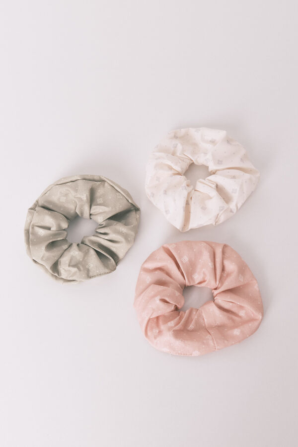 Womensecret Pack de 3 gomas para el pelo multicolor estampado