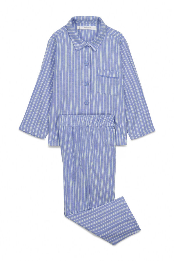 Women'secret Camisa infantil de rayas , 100 % algodón marfil