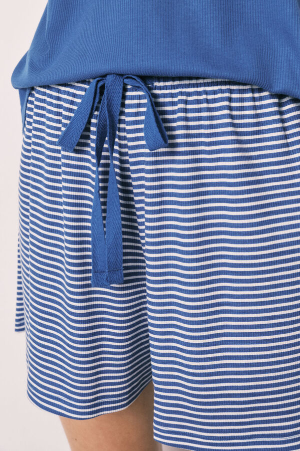 Women'secret Pijama corta Snoopy azul azul