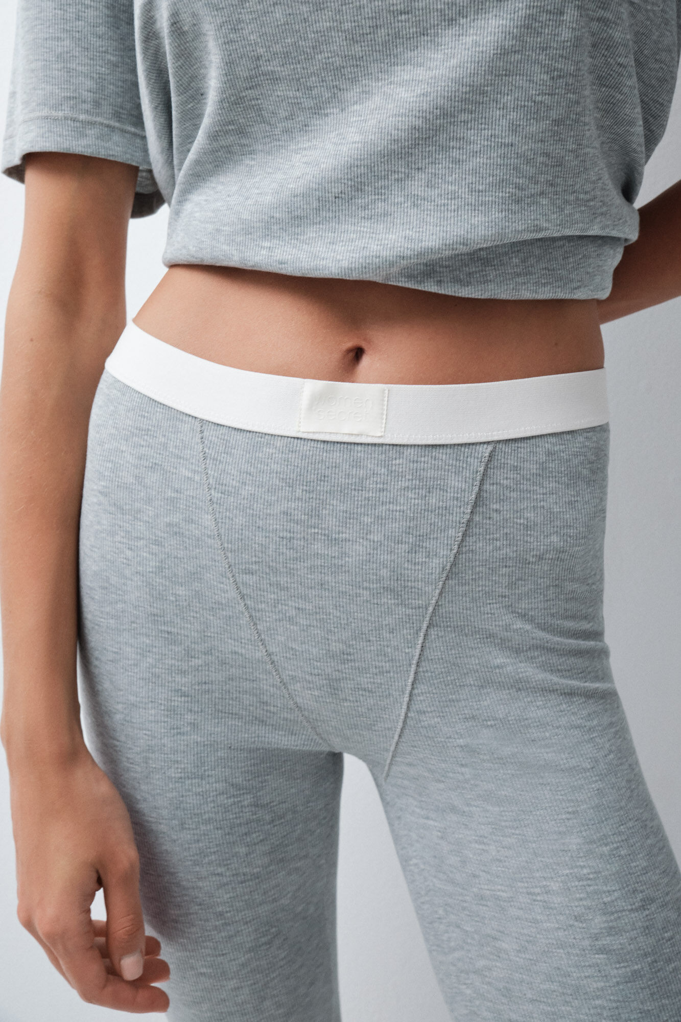 Women'secret Pijama larga playera legging gris