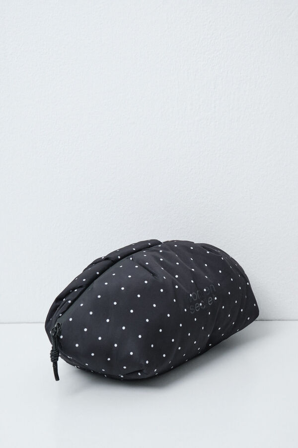 Women'secret Neceser grande acolchado negro de puntos negro