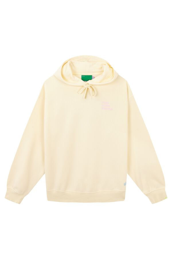 HI&BYE Sudadera de felpa con capucha amarilla amarillo