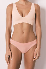 Women'secret Tanga fruncido rosa rosa