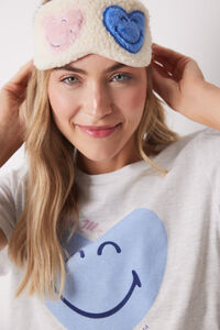 Womensecret Antifaz para dormir borreguito Smiley marfil
