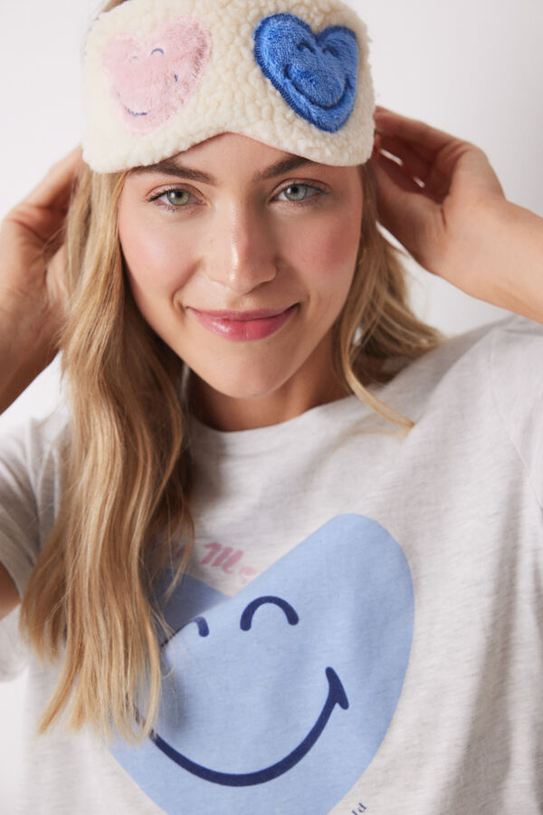Womensecret Antifaz para dormir borreguito Smiley marfil