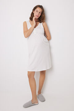 Womensecret Camisón "maternity" corto marfil marfil