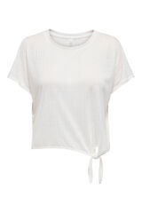 Only Play Playera con nudo blanco