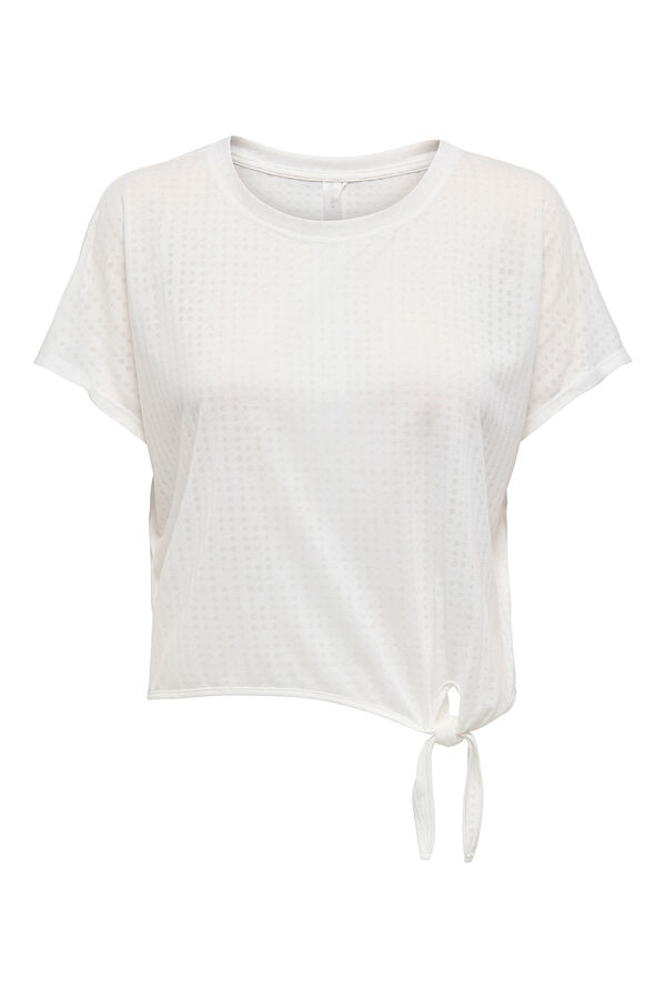 Only Play Playera con nudo blanco