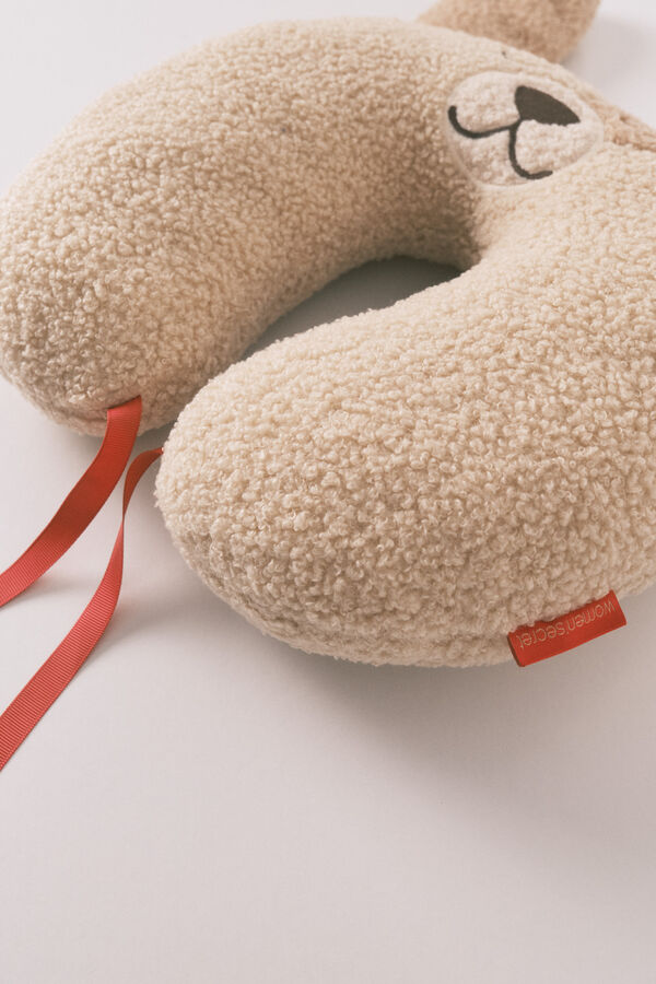 Women'secret Cojín de viaje con forma de perro café