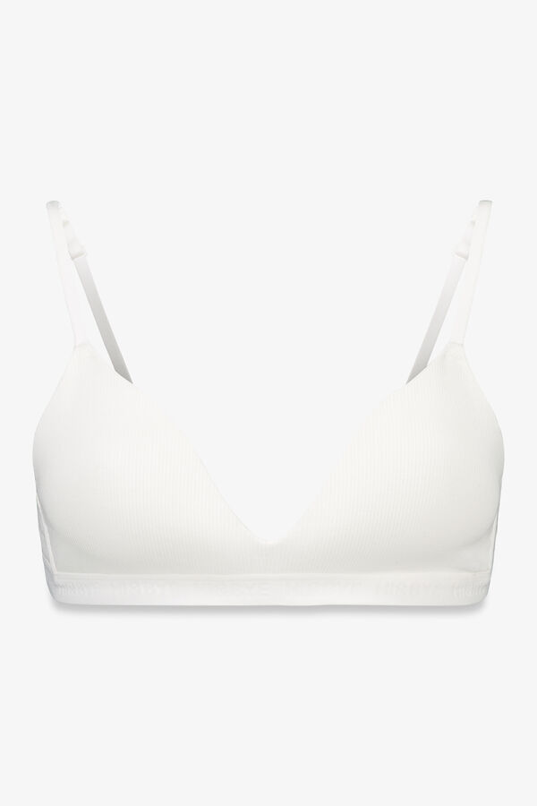 HI&BYE Brasier triangular con relleno fijo blanco blanco