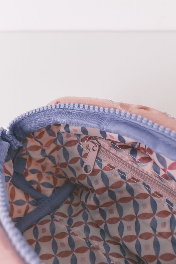 Women'secret Neceser con acolchado rosas y lentejuelas  morado/lila