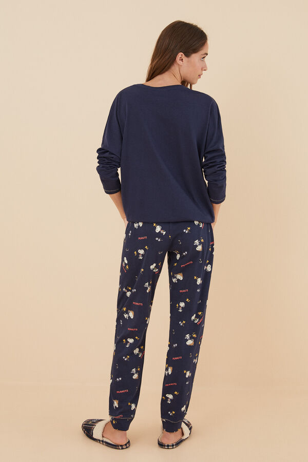 Womensecret Pijama 100% algodón Snoopy 'Prince' azul