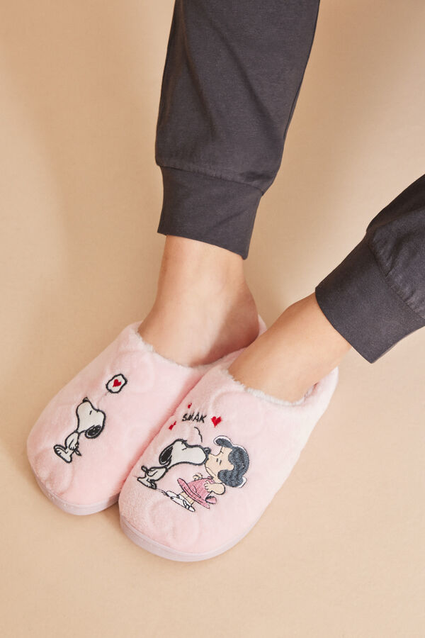 Womensecret Pantuflas Snoopy corazón rosa