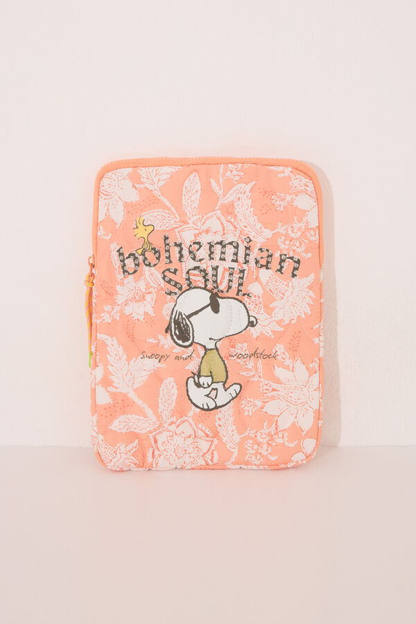 Womensecret Funda con relleno de nailon para tableta de Snoopy estampado