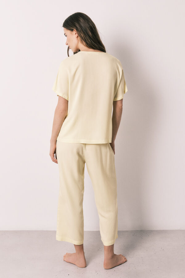 Women'secret Pijama larga cruzado botones estampado