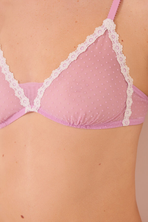 Womensecret NATURAL Brasier triangular malva  morado/lila
