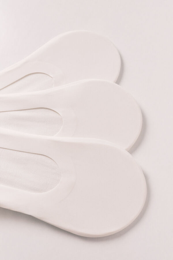 Women'secret Pack 3 calcetines invisibles blancos blanco