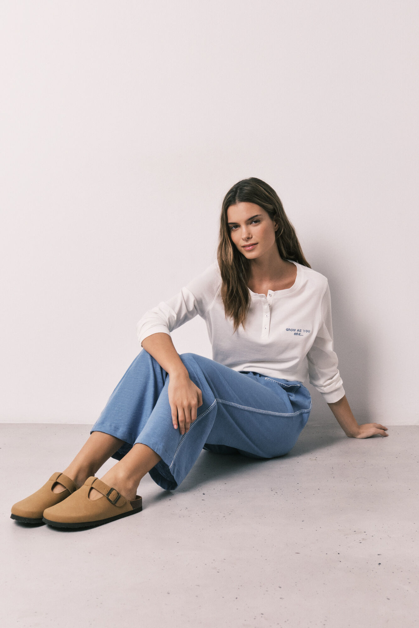 Women'secret Pantal&oacute;n capri 100% algod&oacute;n azul