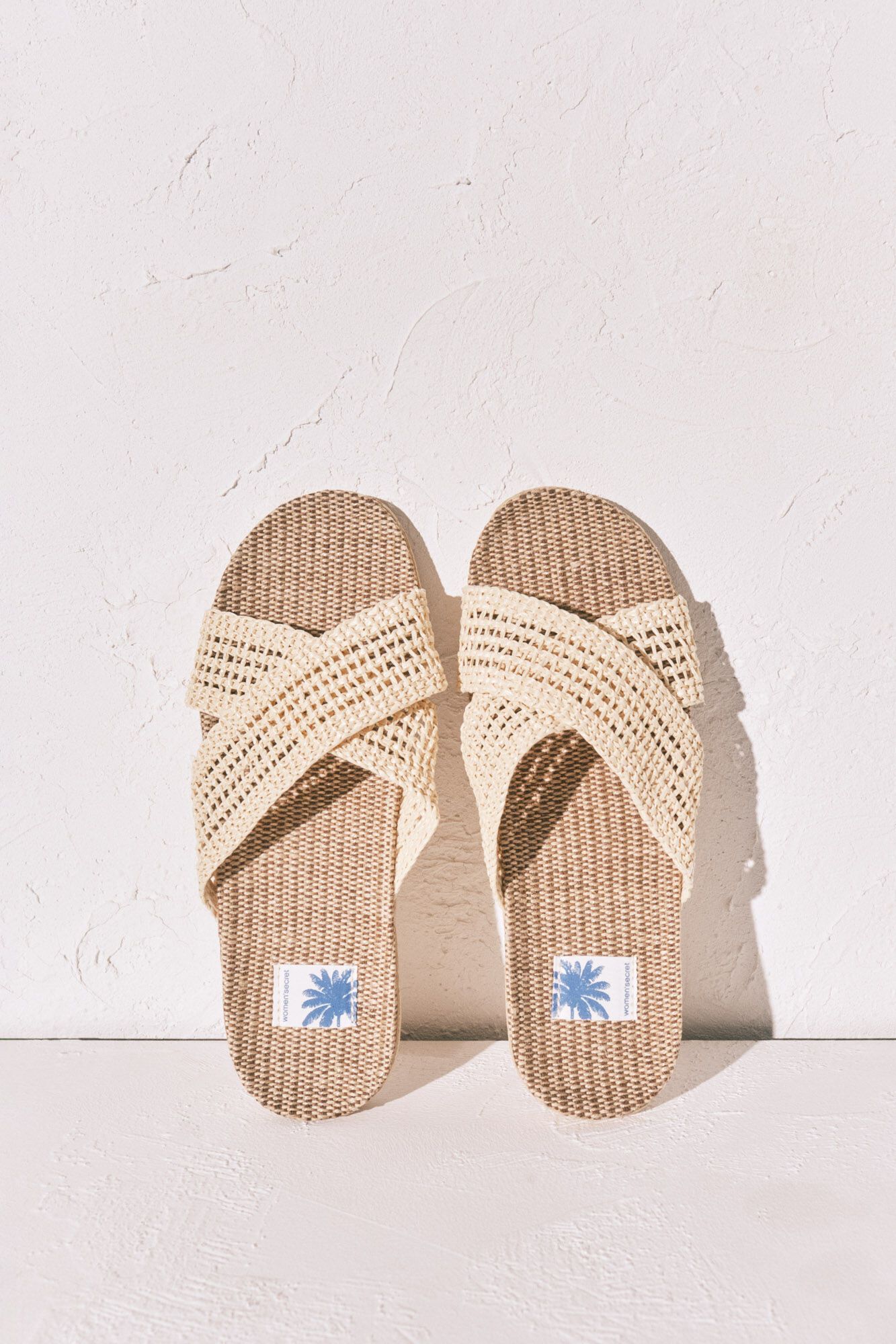 Women'secret Sandalia de tiras efecto rafia