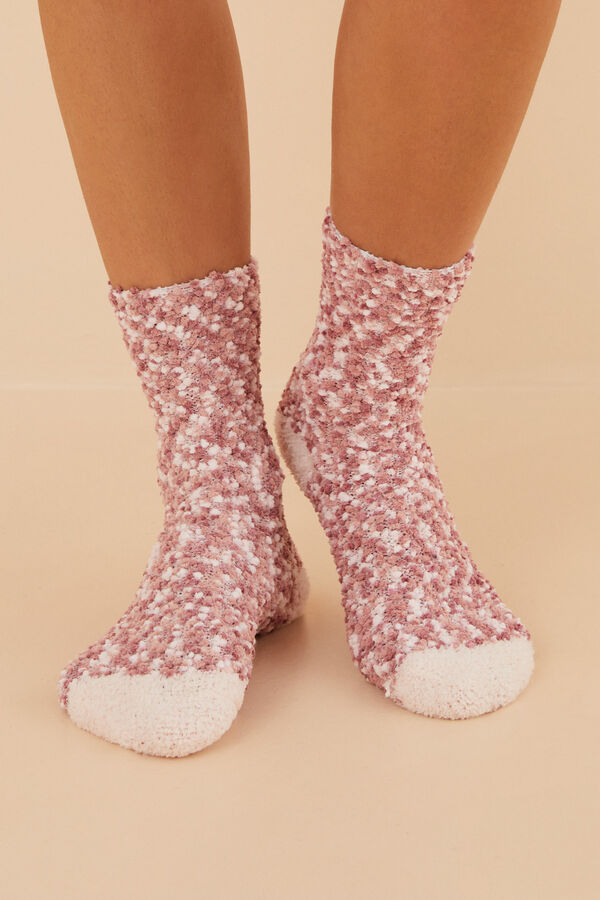 Womensecret Calcetines pelo rosa rosa