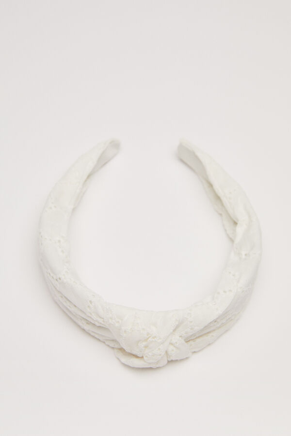Womensecret Diadema pelo nudo blanco marfil
