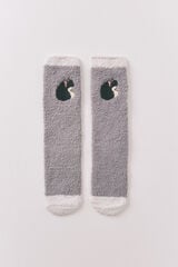 Women'secret Calcetines largos gris claro Mafalda gris